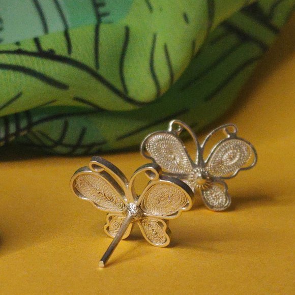 Filigree Earrings, filigree 100% handmade silver 925. Filigrana. - Picture 3 of 5